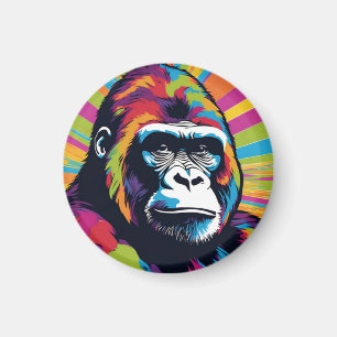 Aimant Dessin de dessin de peinture Gorilla Pop