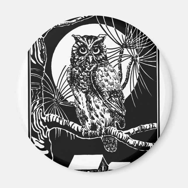 Aimant Dessin de hibou (Devant)