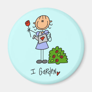 Aimant Dessin de jardinage bonhomme allumette