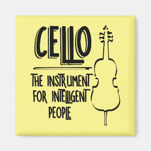 Aimant Dessin de ligne Cellist intelligent