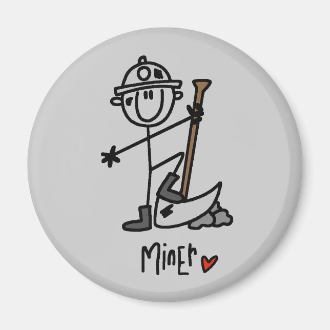 Aimant Dessin de mineur bâtonnet (Devant)