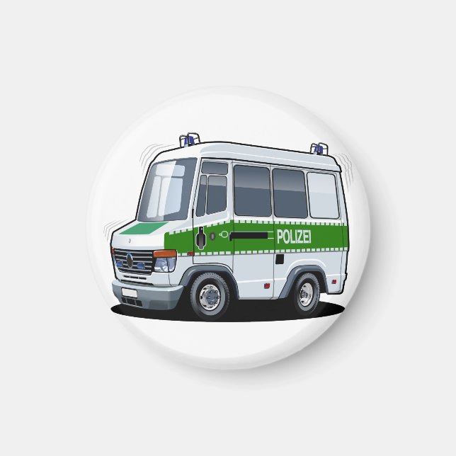 Aimant Dessin de police Van (Devant)