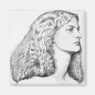 Aimant Dessin de portrait de femme
