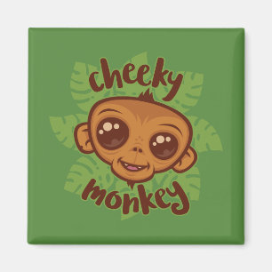 Aimant Dessin de primate de singe mignon