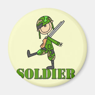Aimant Dessin de soldat bâton