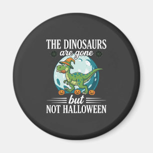 Aimant Dessin de sorcière d'Halloween de dinosaure drôle