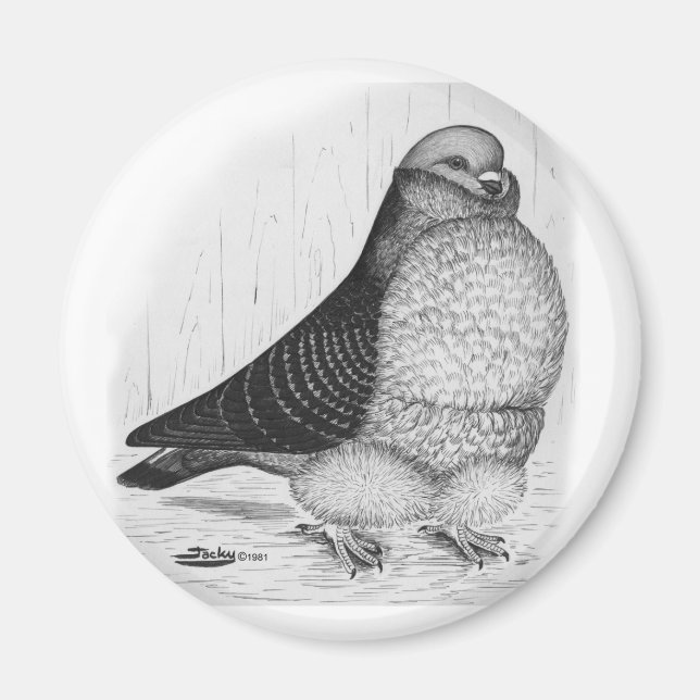 Aimant Dessin d'encre de chou chinois (Devant)