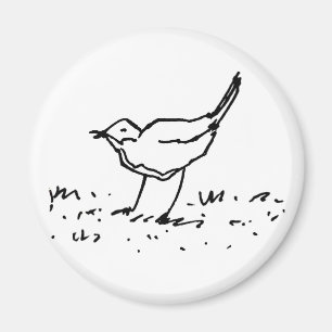 Aimant Dessin d'oiseau de dessin animé au stylo