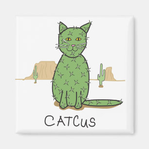 Aimant Dessin drôle de cactus de "Catcus"