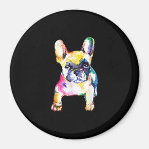 Aimant Dessin Français Bulldog original aquarelle
