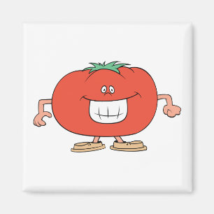 Aimant dessin humoristique sur tomate