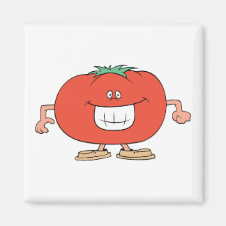 Aimant dessin humoristique sur tomate