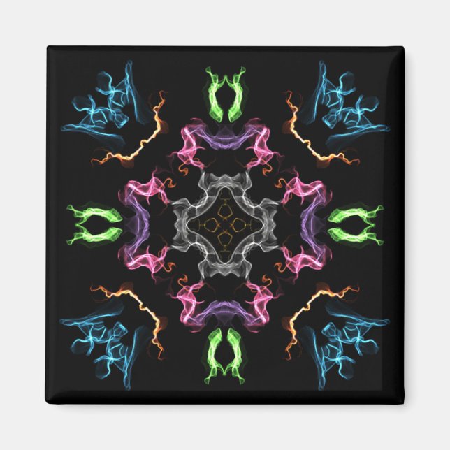 Aimant Dessin numérique Mandala Abstrait (Devant)