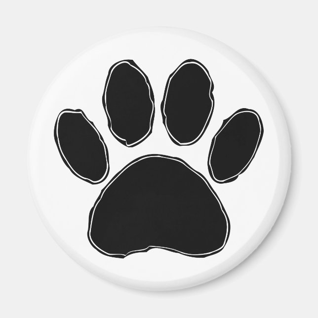 Aimant Dessin Paw Chien En Noir (Devant)
