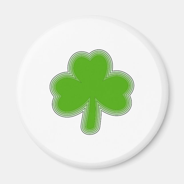 Aimant Dessin Shamrock de Saint Patrick (Devant)