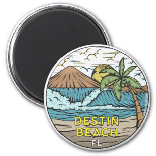 Aimant Destin Beach Florida Vintage