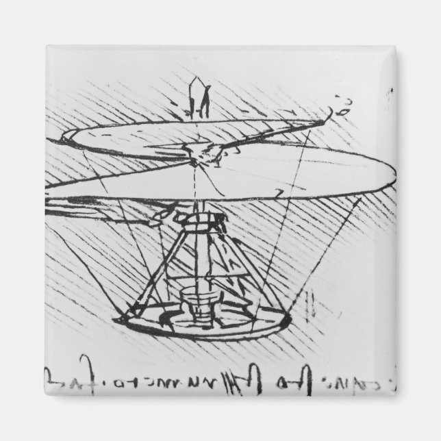 Aimant Détail de la conception d'une machine volante, c.1 (Devant)