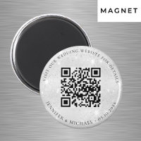 Détails du code QR du site web de mariage argent R