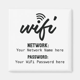 Aimant Détails WiFi simpliste Mot de passe réseau