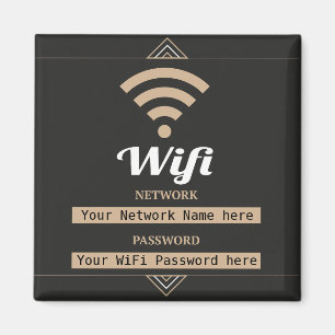 Aimant Détails WiFi simpliste Mot de passe réseau