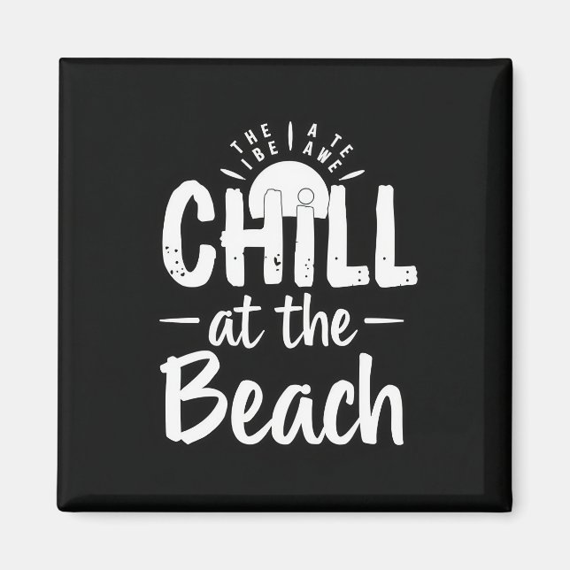 Aimant Détendez-vous à la plage (Devant)