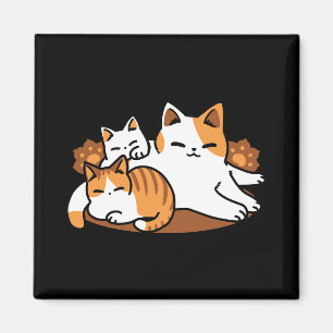 Aimant Détendez-vous Art Chat - 'Laze Furr Days' pour les