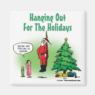 Aimant Détenir Père Noël Twisted Cartoon