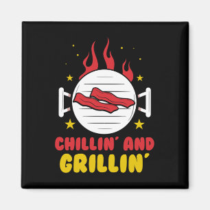 Aimant Détente et grillades Gril BBQ Barbecue