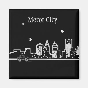 Aimant Detroit - ville de moteur - le Michigan