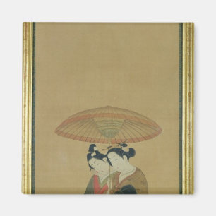 Aimant Deux amants sous un parapluie