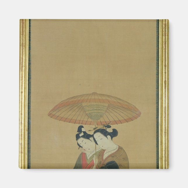 Aimant Deux amoureux sous un parapluie (Devant)