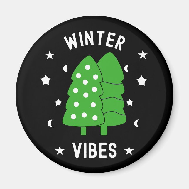Aimant Deux Arbres Vibrations d'Hiver (Devant)