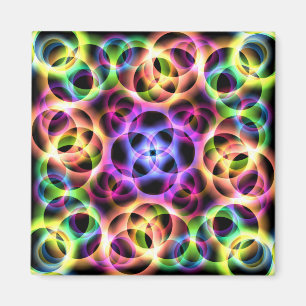 Aimant Deux bulles arc-en-ciel