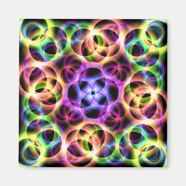 Aimant Deux bulles arc-en-ciel (Devant)