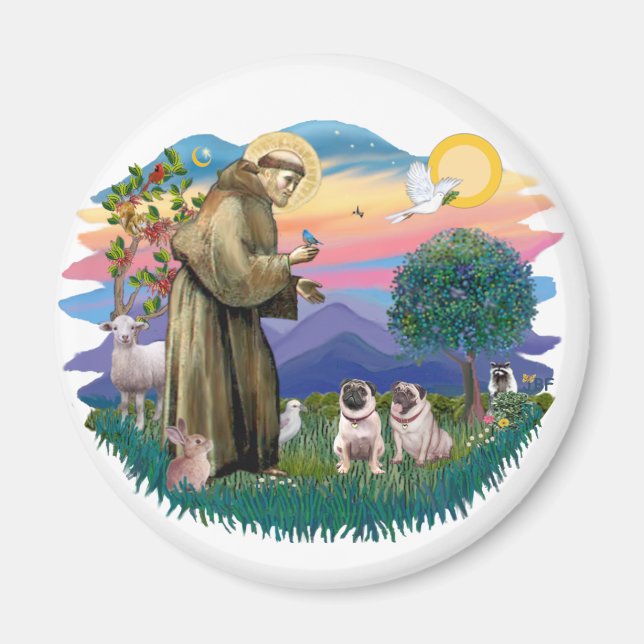 Aimant Deux Carlins (faux) (Devant)