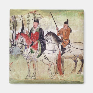 Aimant Deux cavaliers dans un paysage