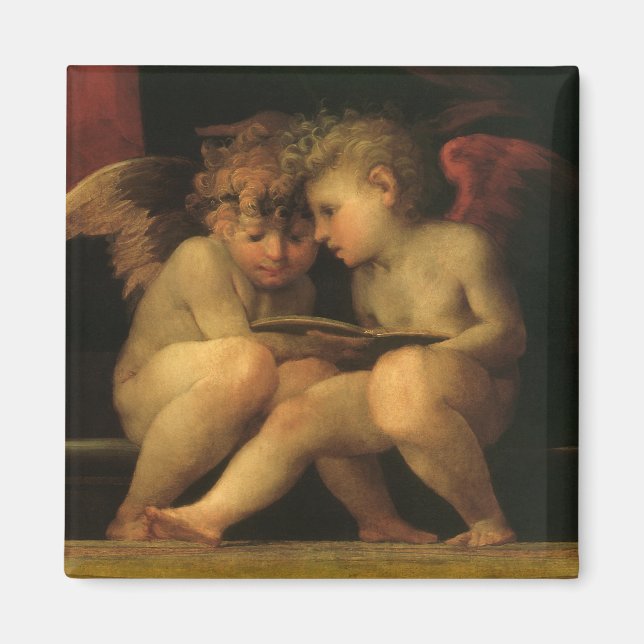 Aimant Deux Cherubs Lecture par Rosso Fiorentino, Angels (Devant)