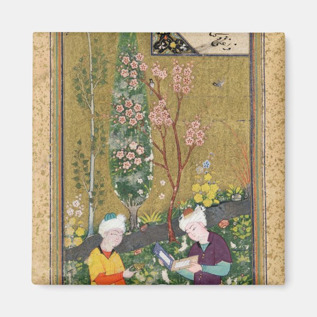 Aimant Deux chiffres Lecture et détente dans un verger (Devant)