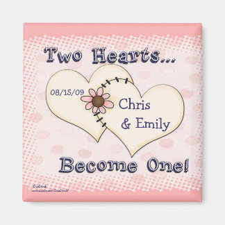 Aimant Deux Coeurs Mariages Félicitations, Chris ...