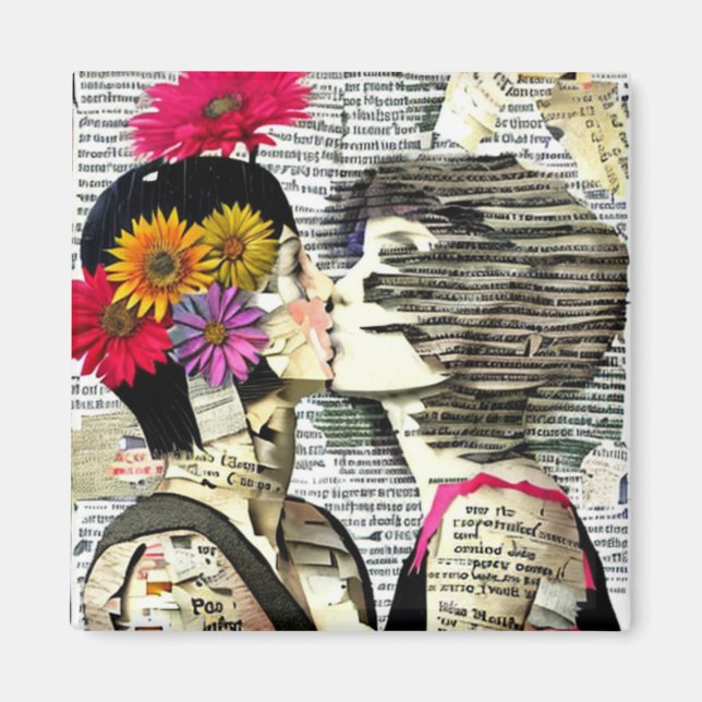 Aimant Deux femmes amoureuses | Pride Kiss (Devant)