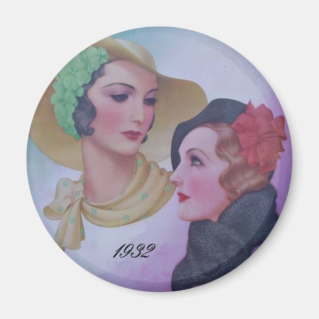 Aimant Deux femmes vintages 1932 (Devant)