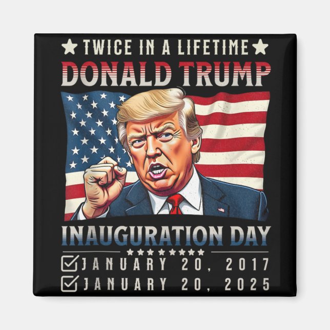 Aimant Deux Fois Dans L'Inauguration Du Président Trump D (Devant)