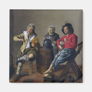 Aimant Deux garçons et une fille faisant de la musique (m