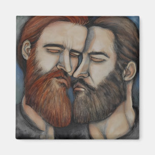 Aimant Deux hommes à poils