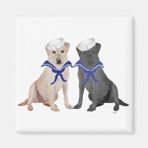 Aimant Deux Labradors Retrievers