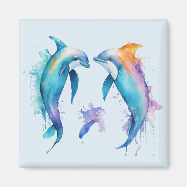 Aimant Deux mignons dauphins (Devant)