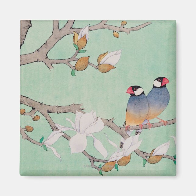 Aimant Deux oiseaux dans les Branches (Devant)