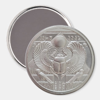 Aimant Deux Onces Argent Scarab Round