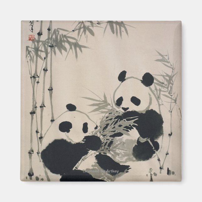 Aimant Deux Pandas (Devant)