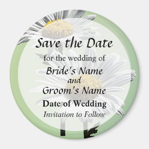 Aimant Deux pâquerettes au soleil Enregistrer la date